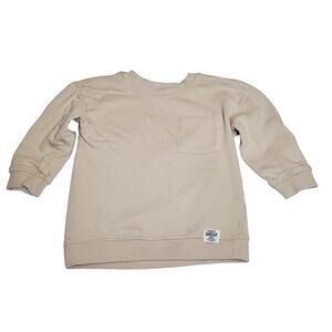 🔥 H&M 'Have A Great Day Always' Beige Kids Crewneck Sweatshirt 100% Cotton 18 M